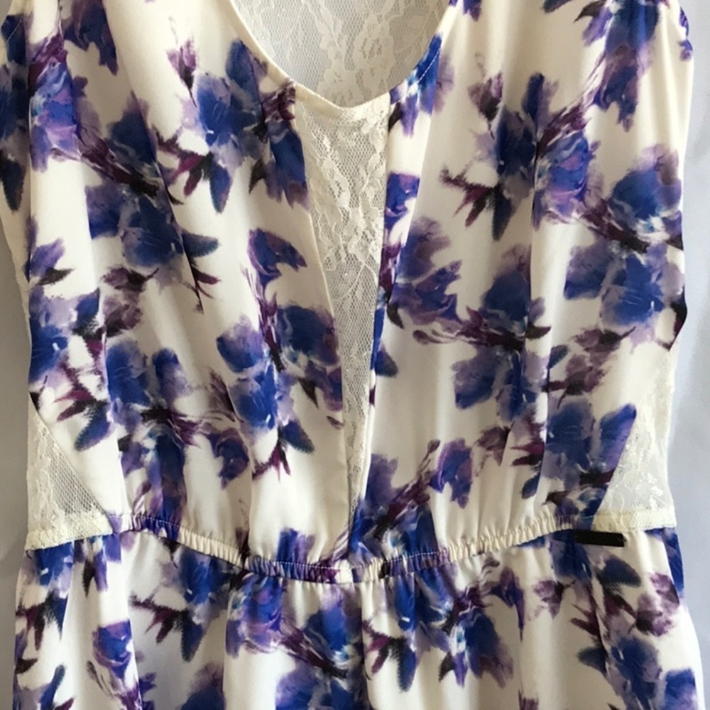 NEW GUESS Fleur Allover Floral Bird Print Dress XS - Picture 7 of 7